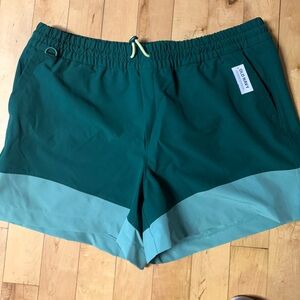 NWT Old Navy Teal Elastic Waist Shorts XXL 4.5 inseam stretch tech